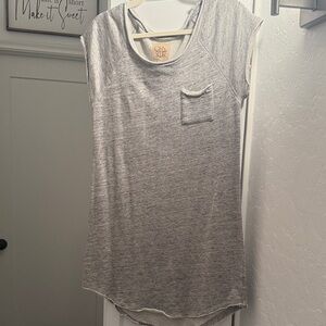 Gray Short Sleeve Top